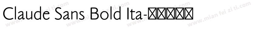 Claude Sans Bold Ita字体转换